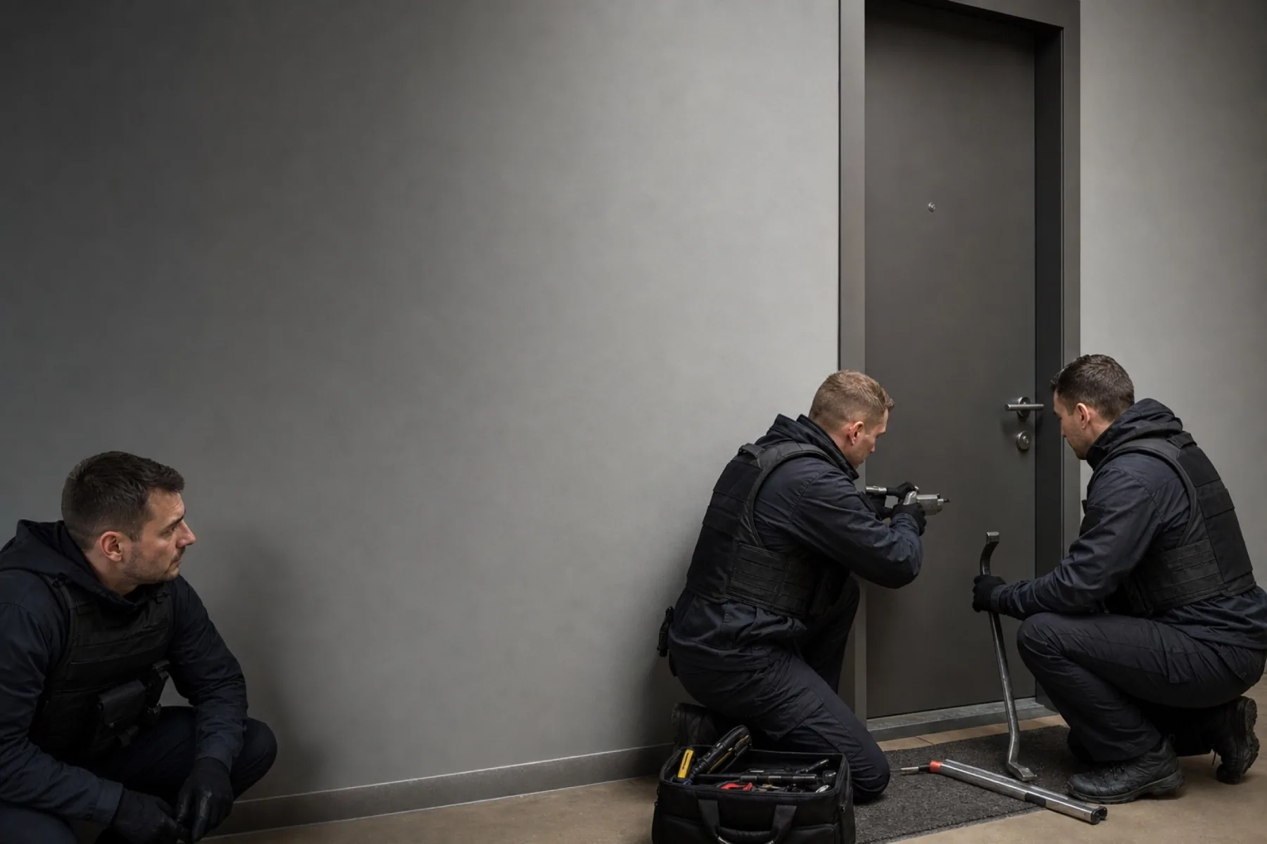Kursmotiv zum BOS-Academy-Kurs „Türöffnung im Polizeieinsatz“.