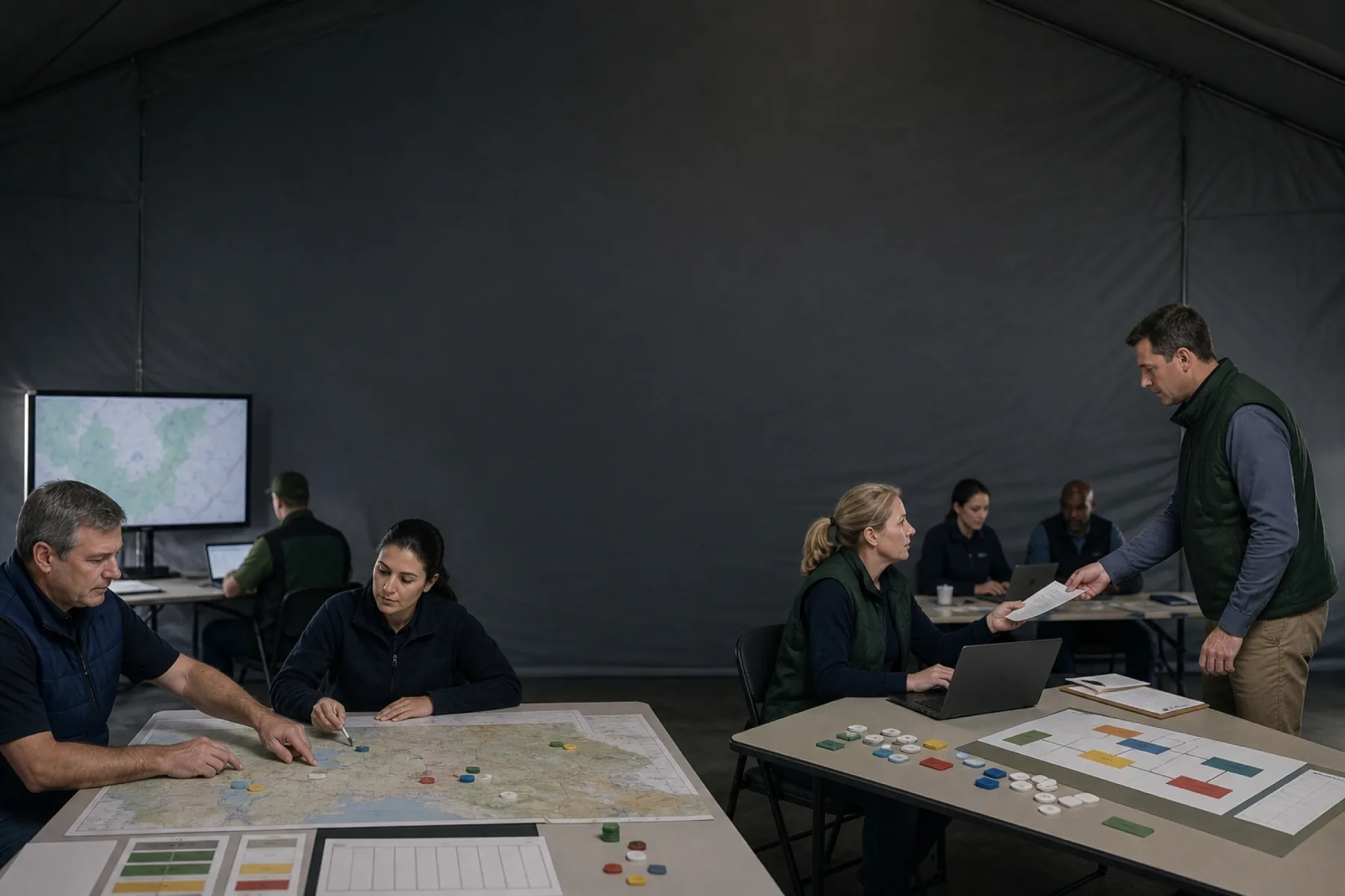 Kursmotiv zum BOS-Academy-Kurs „Einführung in Incident Command System und NIMS“.