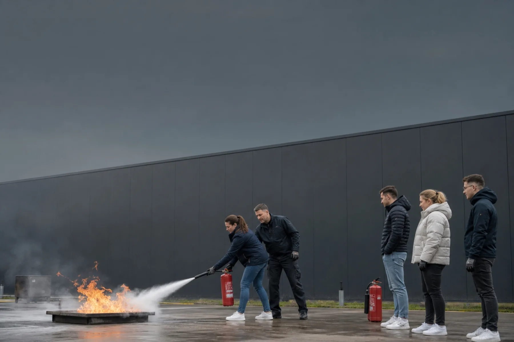 Kursmotiv zum BOS-Academy-Kurs „Brandschutzhelfer – Brände erkennen und richtig handeln“.