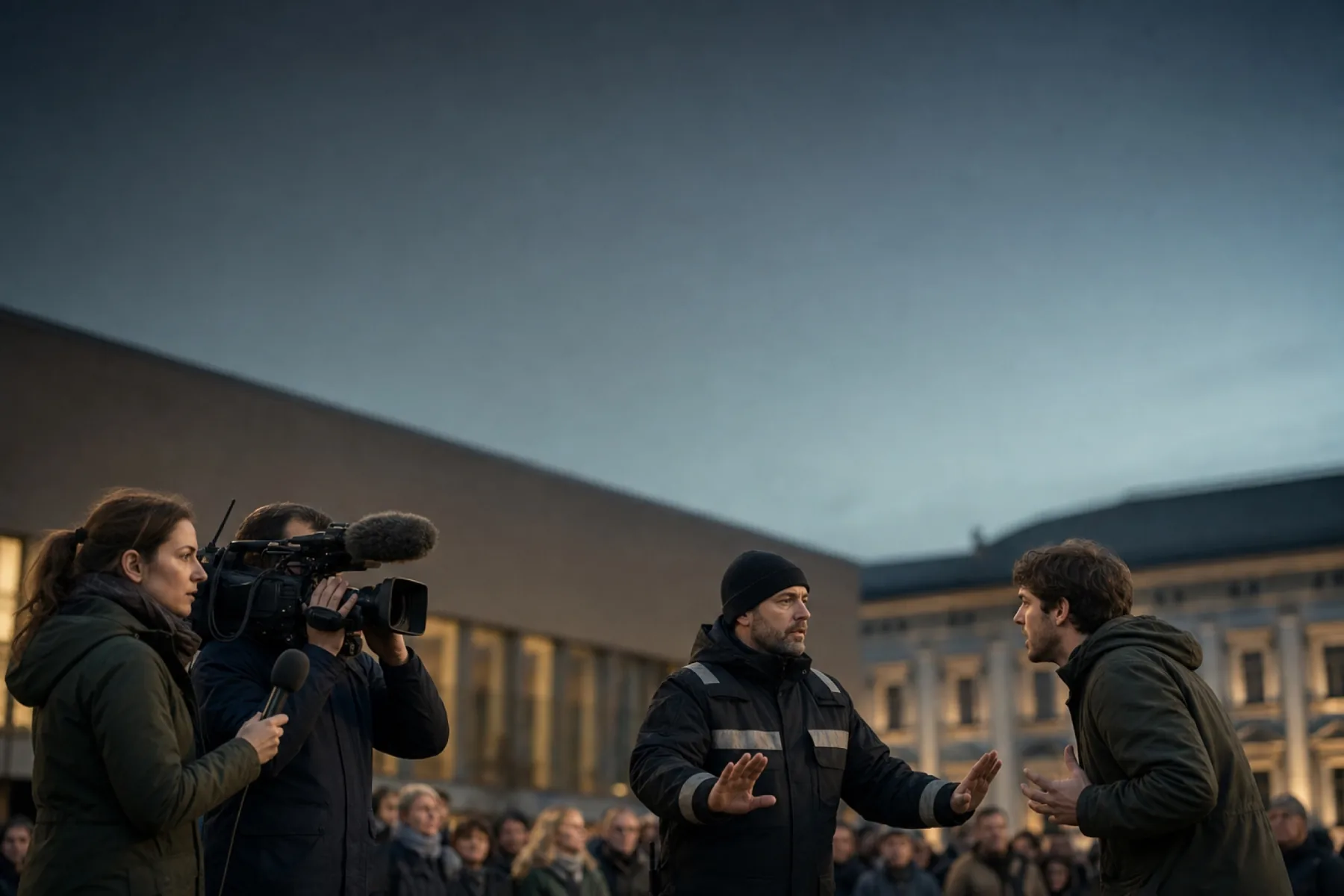 Kursmotiv zum BOS-Academy-Kurs „Sicher berichten – Gewaltprävention für Medienvertretende“.